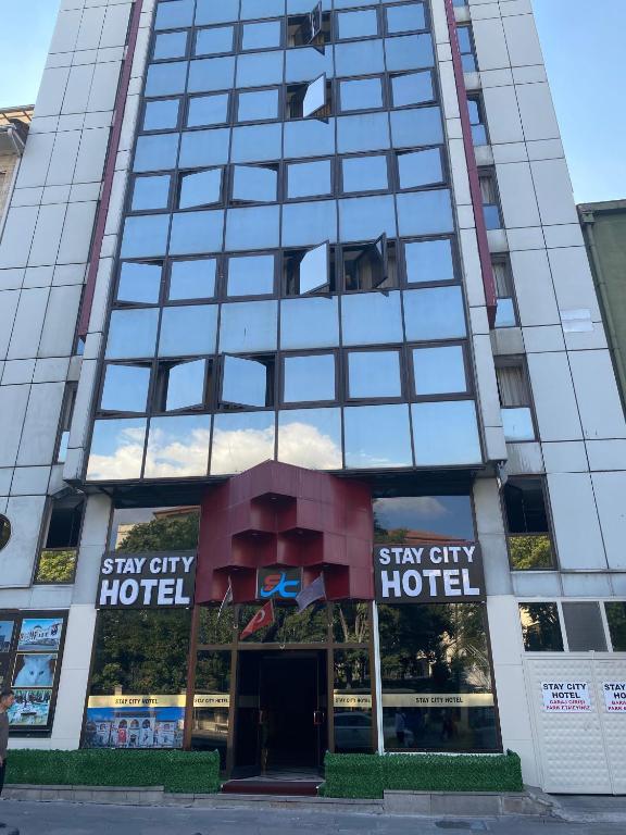 a building with a sign that reads stay city hotel at STAYCITY OTEL in Altındağ