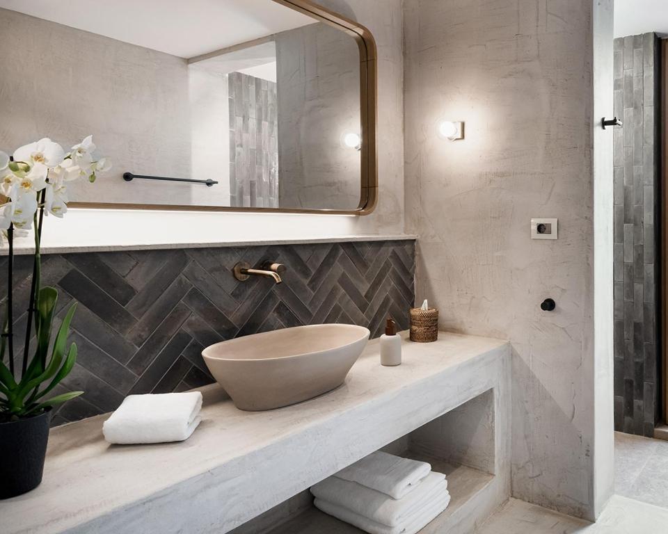 Koupelna v ubytování Eliamos Villas Hotel & Spa