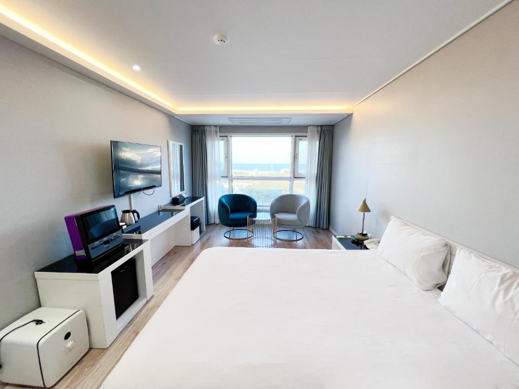Hotel Sweet Castle Jeju Hamdeok - Chambre Double De Luxe Avec Vue Sur Mer