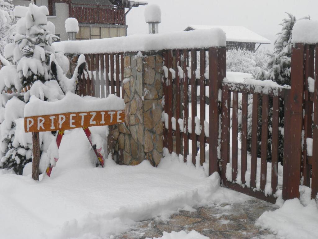 Pripetzite Hotel during the winter