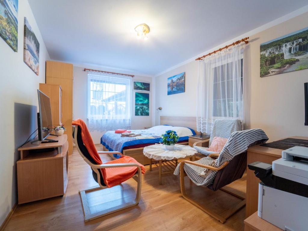 TV a/nebo společenská místnost v ubytování Holiday Home Vrbová Lhota U Aničky by Interhome