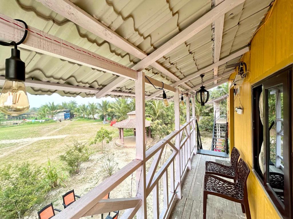 Balkón nebo terasa v ubytování Palli Bangla Resort, near Ruby Hospital, Anandapur