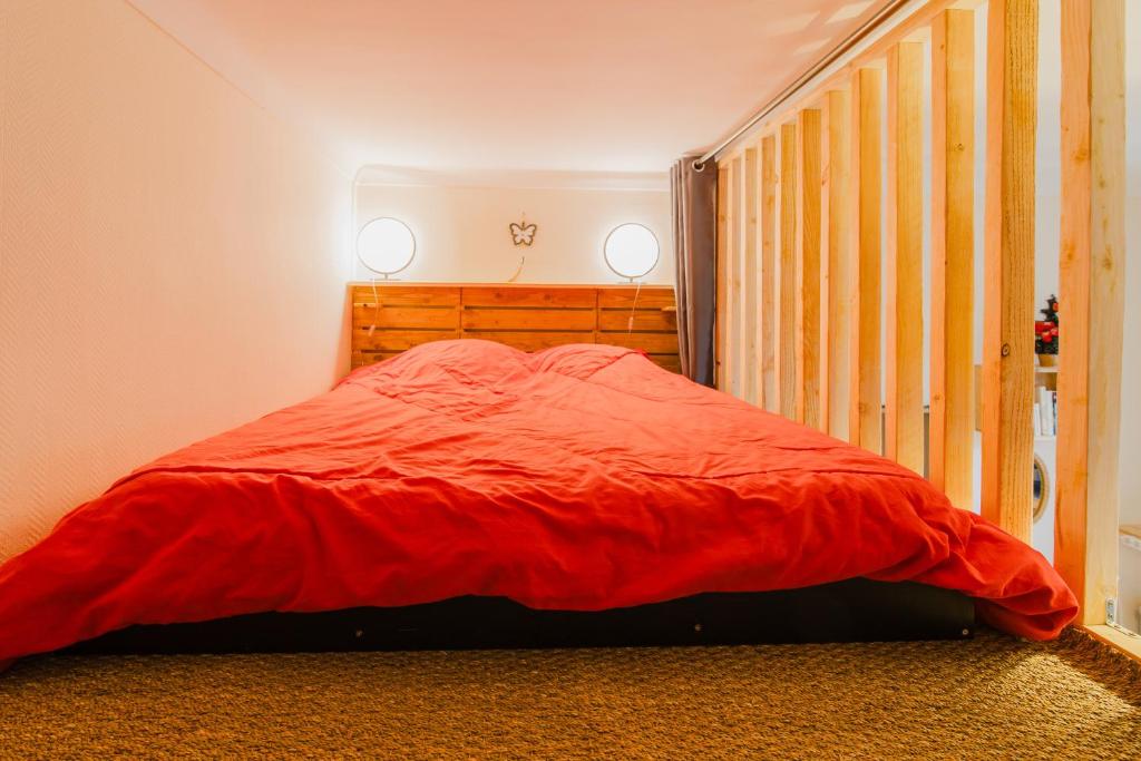 Postel nebo postele na pokoji v ubytování Appartement T2 Font Romeu