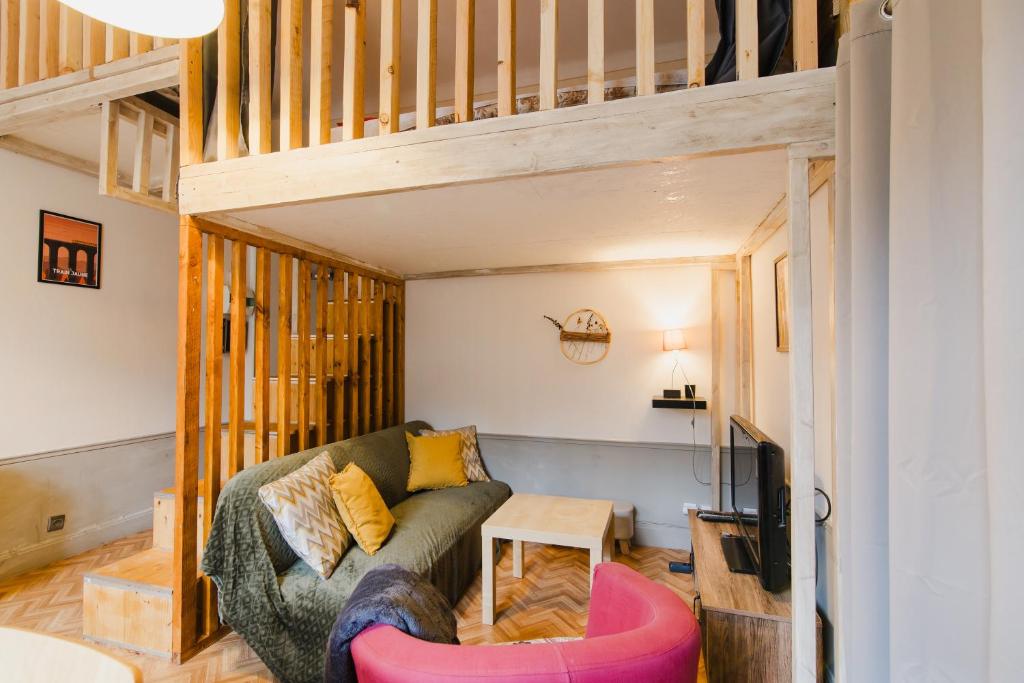 Posezení v ubytování Appartement T2 Font Romeu