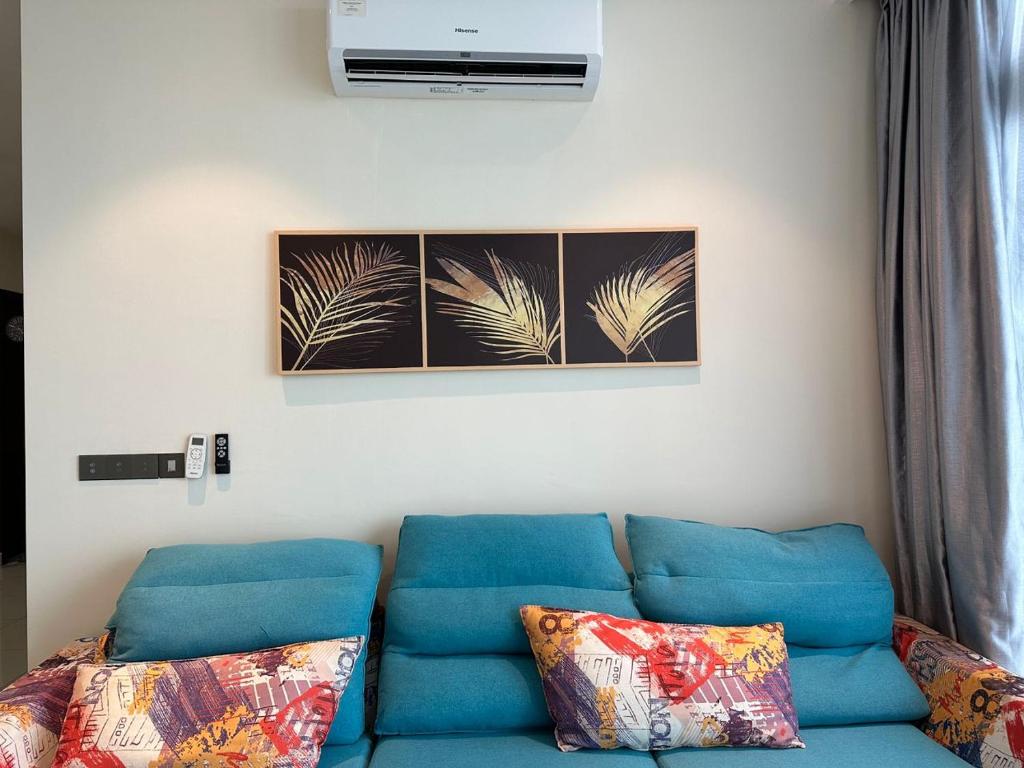 Posezení v ubytování Cozy couple apartment suite