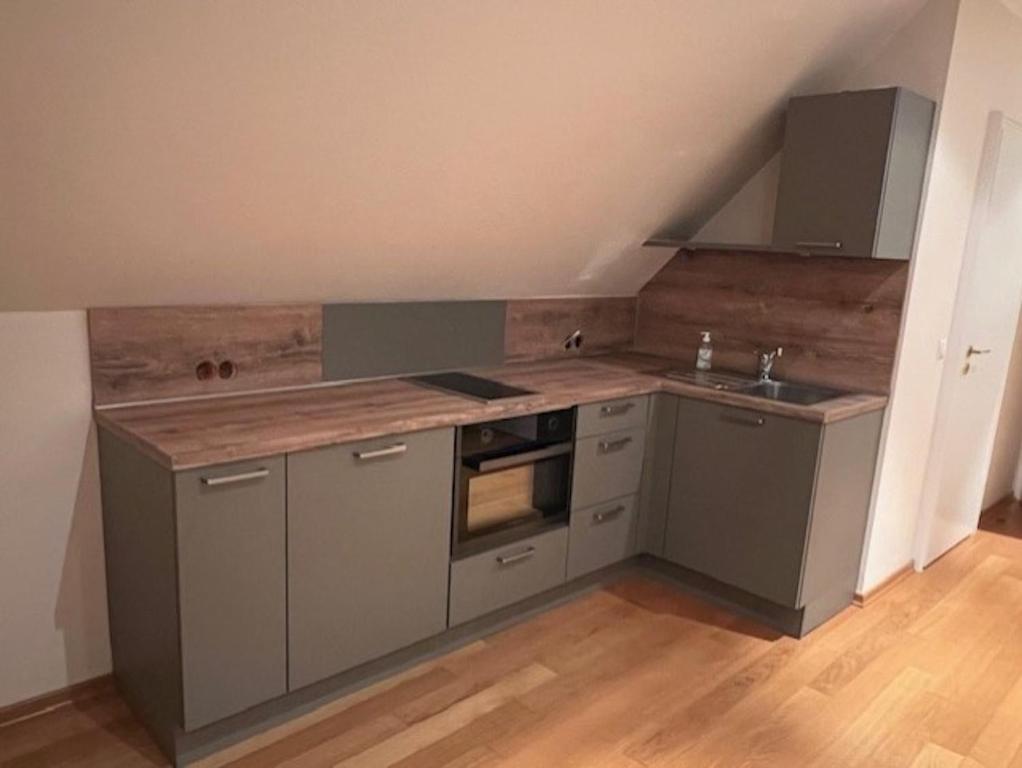 Kuchyň nebo kuchyňský kout v ubytování Dünenhaus