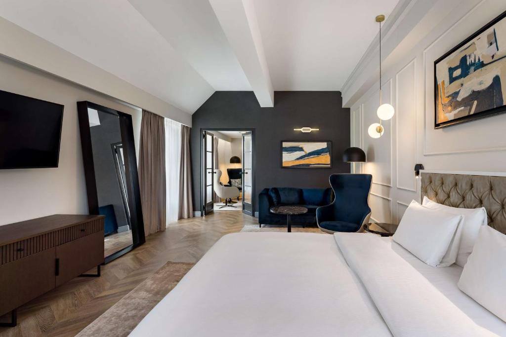 Postel nebo postele na pokoji v ubytování Radisson Blu Hotel, Gdańsk