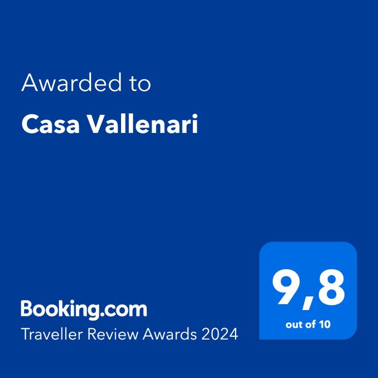 Certifikát, ocenenie alebo iný dokument vystavený v ubytovaní Casa Vallenari