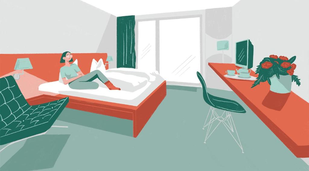Posezení v ubytování Studio im Hotel Des Alpes