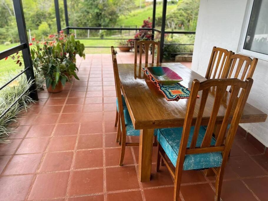 Balkón nebo terasa v ubytování Finca Aguadalupe, Lago Calima