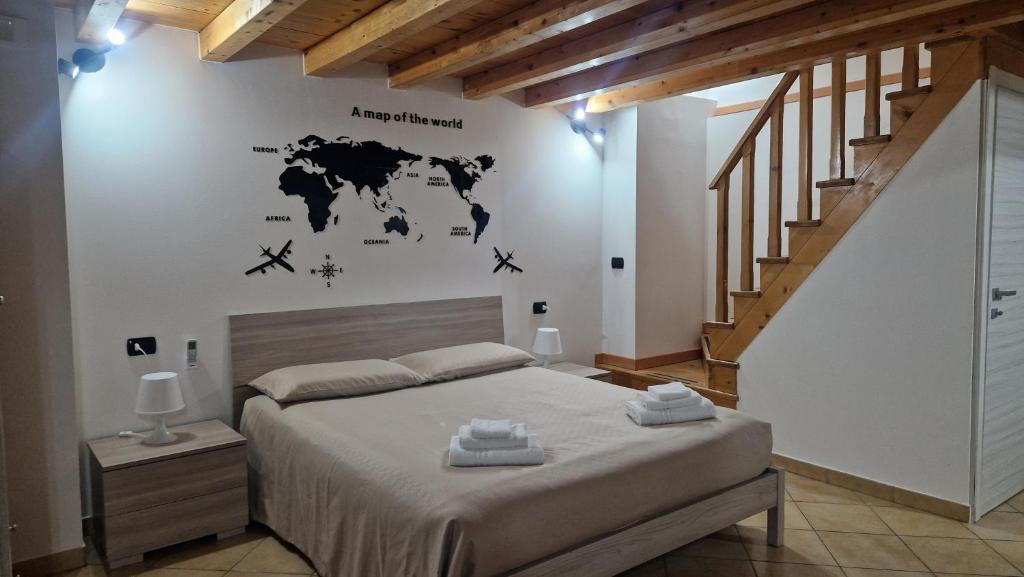 Ένα ή περισσότερα κρεβάτια σε δωμάτιο στο Salette Home