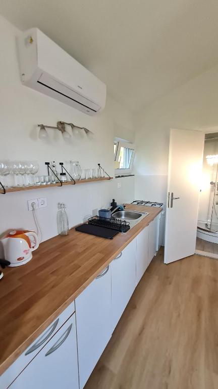 Kuchyň nebo kuchyňský kout v ubytování Apartmani Ela