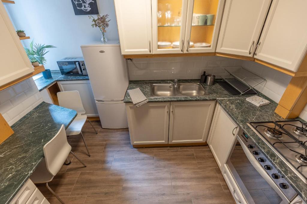 Kuchyňa alebo kuchynka v ubytovaní Ráday Corner Apartment