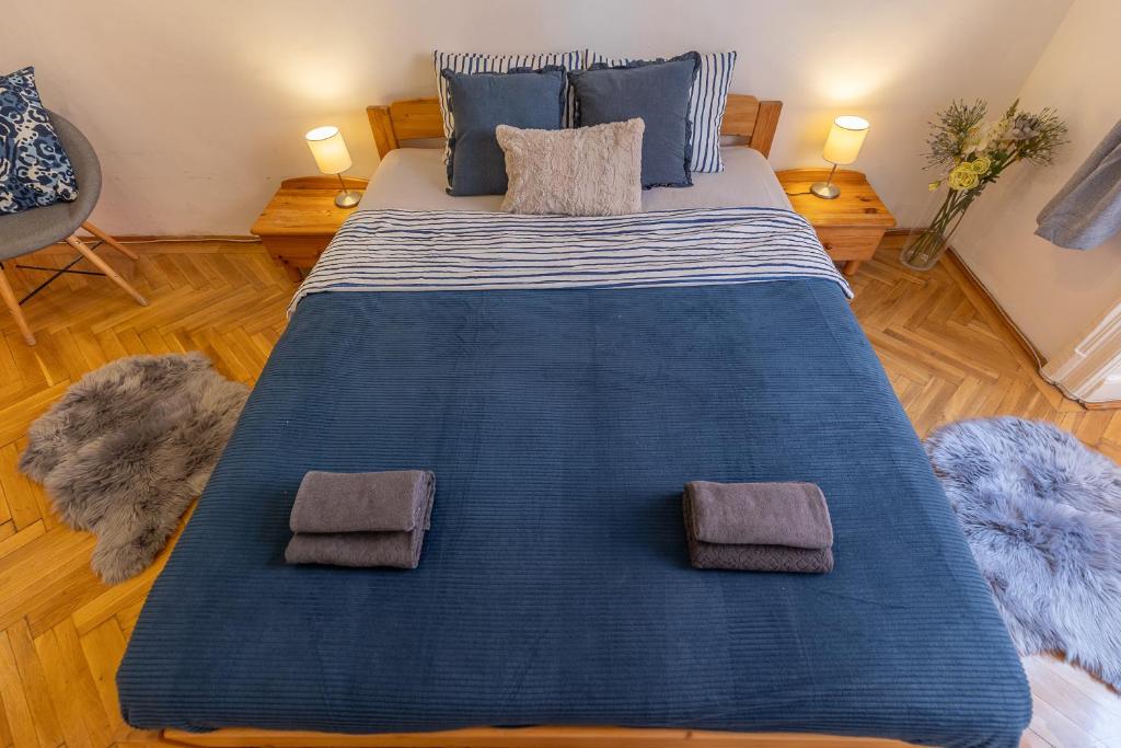 Posteľ alebo postele v izbe v ubytovaní Ráday Corner Apartment