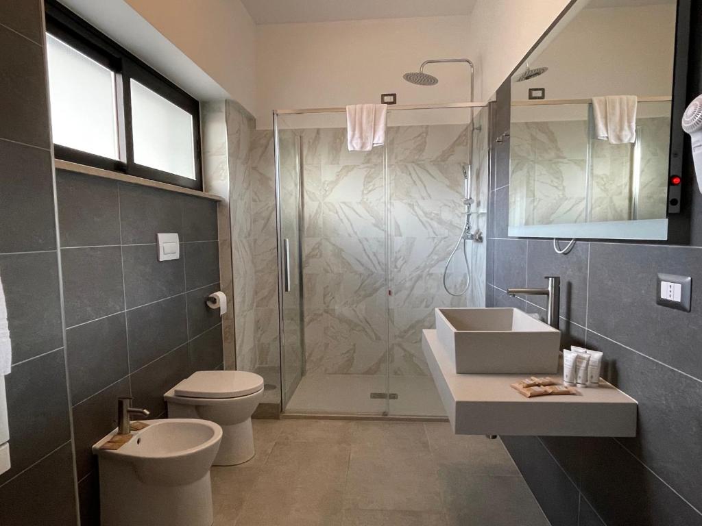 Koupelna v ubytování Hotel Sant'Elia