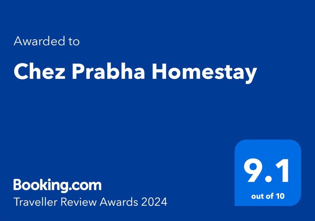 Certifikát, hodnocení, plakát nebo jiný dokument vystavený v ubytování Chez Prabha Homestay