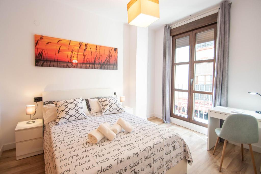 Posteľ alebo postele v izbe v ubytovaní Elvira 54 Apartment