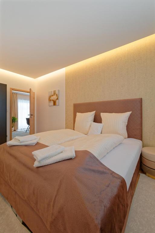 Postel nebo postele na pokoji v ubytování Villa Holiday Hevlín