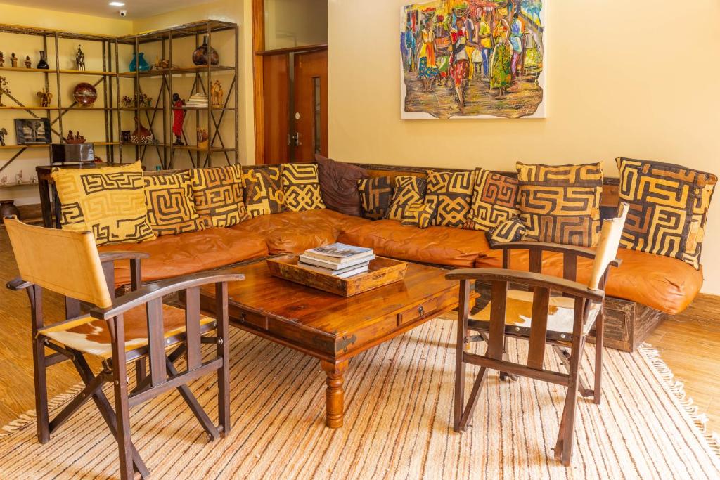 Posezení v ubytování Acacia Tree Lodge
