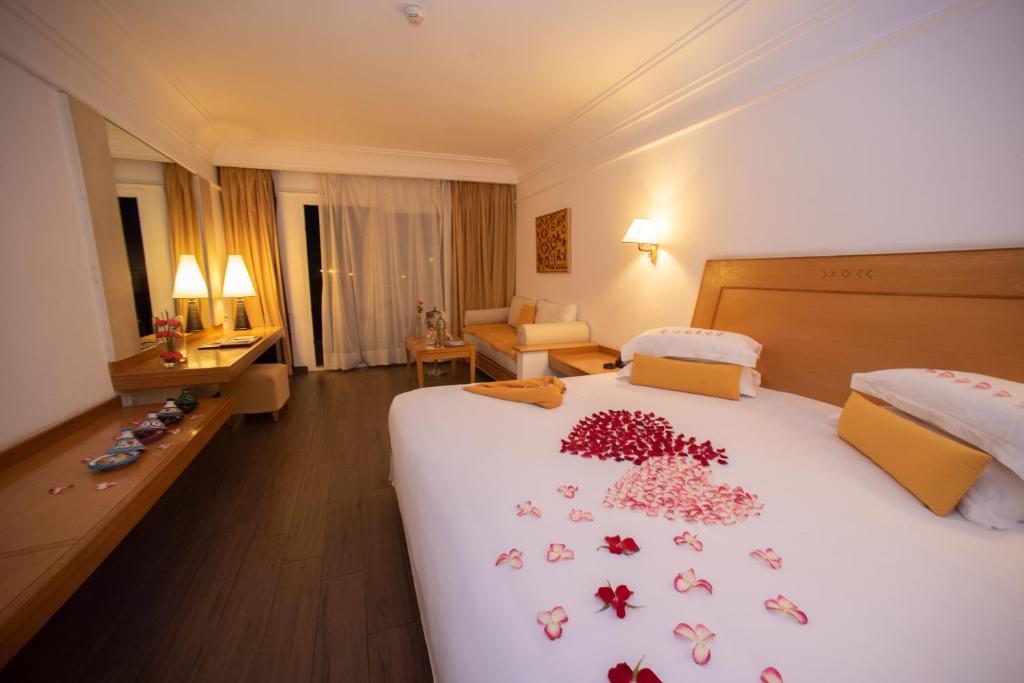Cama o camas de una habitación en Hotel Timoulay and Spa Agadir