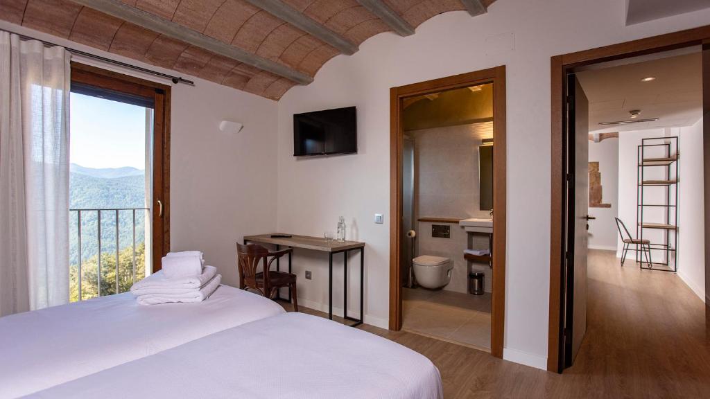 Postel nebo postele na pokoji v ubytování Abbatissa Hotel Restaurant