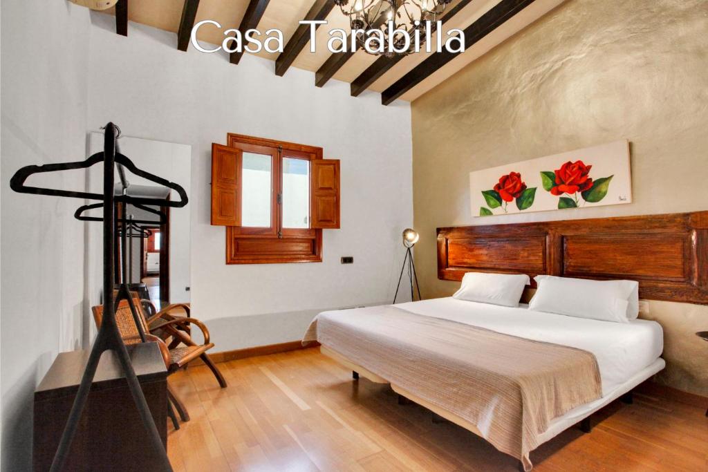 Postel nebo postele na pokoji v ubytování Casa Pilar, Aurora y Tarabilla en Finca Ecológica