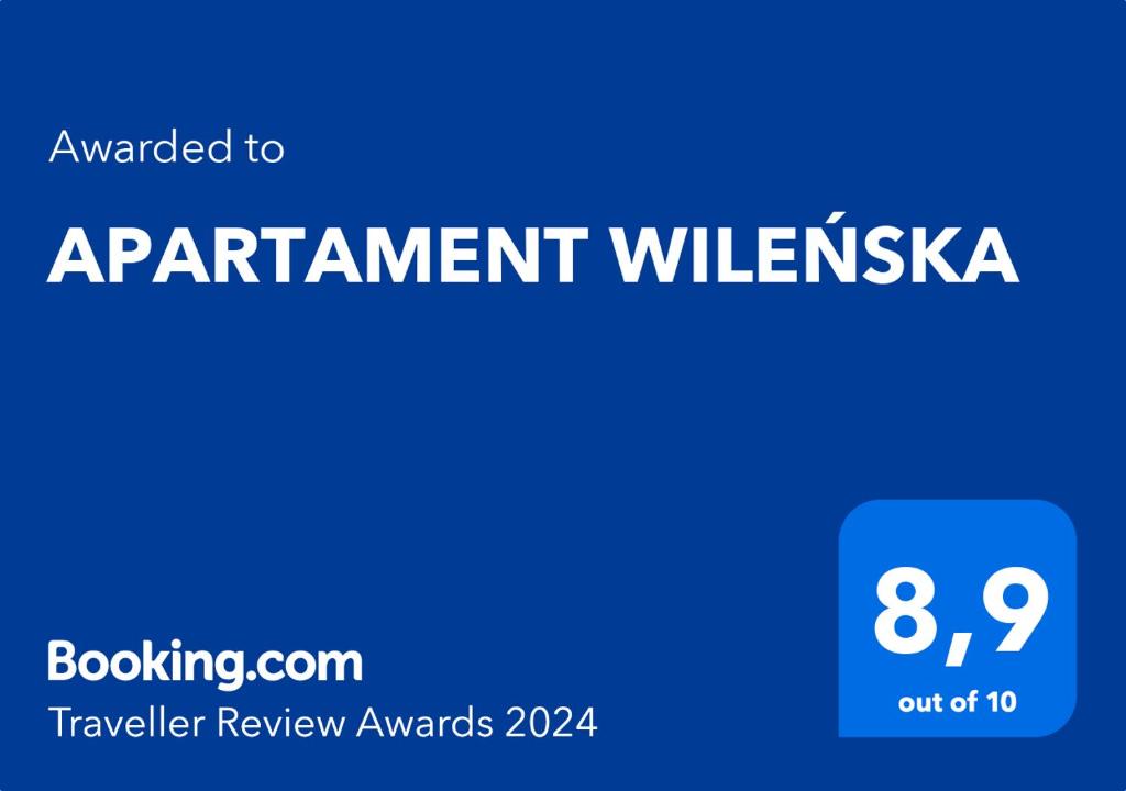 Certifikát, ocenenie alebo iný dokument vystavený v ubytovaní APARTAMENT WILEŃSKA #free parking, self check-in