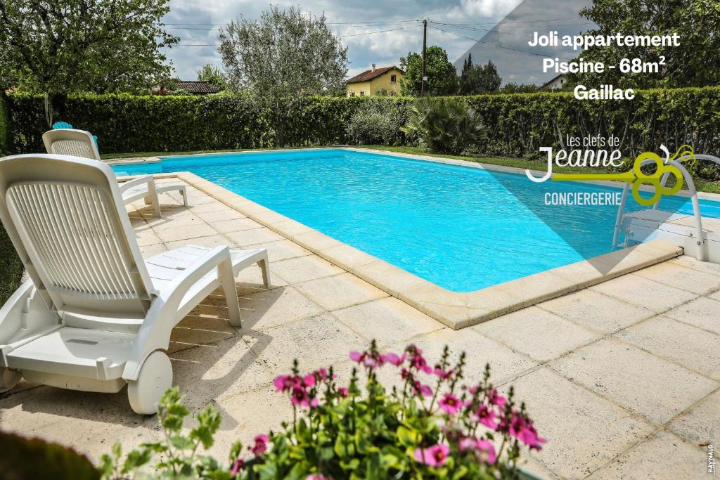 Peldbaseins naktsm&#x12B;tn&#x113; JOLI APPARTEMENT - PISCINE - 68m2 - GAILLAC vai t&#x101;s tuvum&#x101;