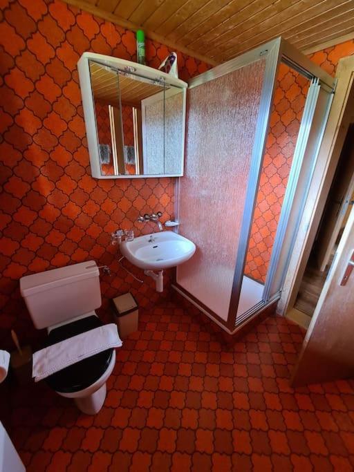 Koupelna v ubytování Charming Apartment Only 150 Meters from the Ski Lift