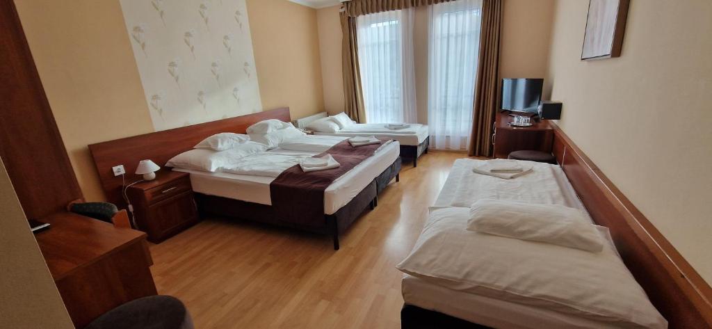 Postel nebo postele na pokoji v ubytování Hotel Patonai