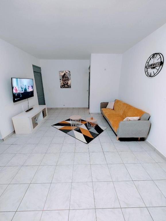 TV a/nebo společenská místnost v ubytování Le Nil Appartement Cosy tout confort