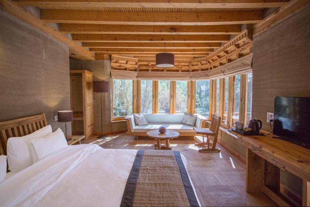 Postel nebo postele na pokoji v ubytování Ladakh Eco Resort