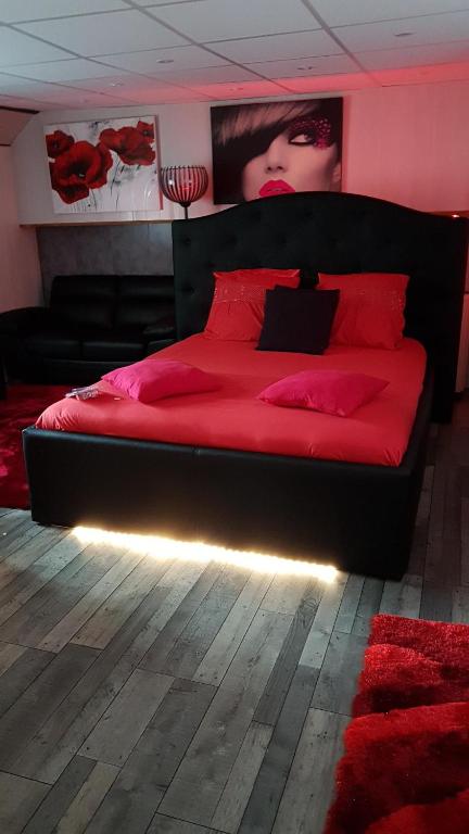 Postel nebo postele na pokoji v ubytování Péniche Morgane 2 SAS Les Bêtises