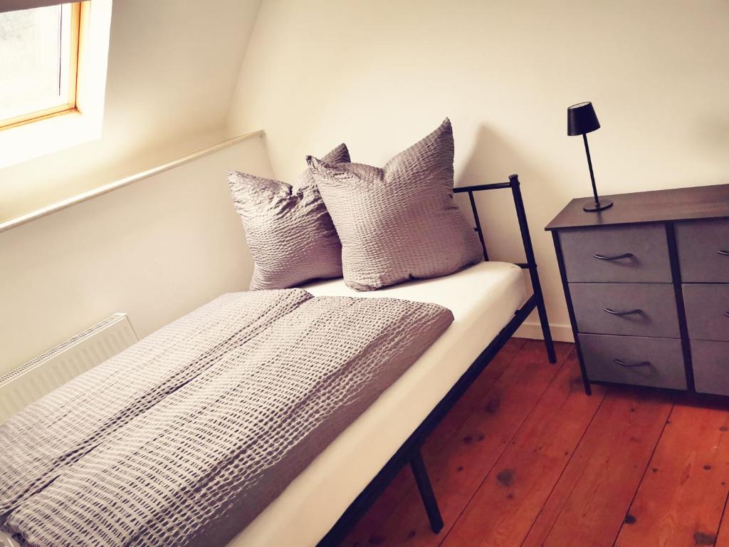 Postel nebo postele na pokoji v ubytování Ferienhaus VioLin