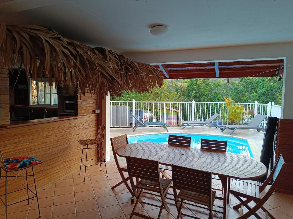 Bazén v ubytování Douceur des Hauteurs bas de villa, piscine privée nebo v jeho okolí