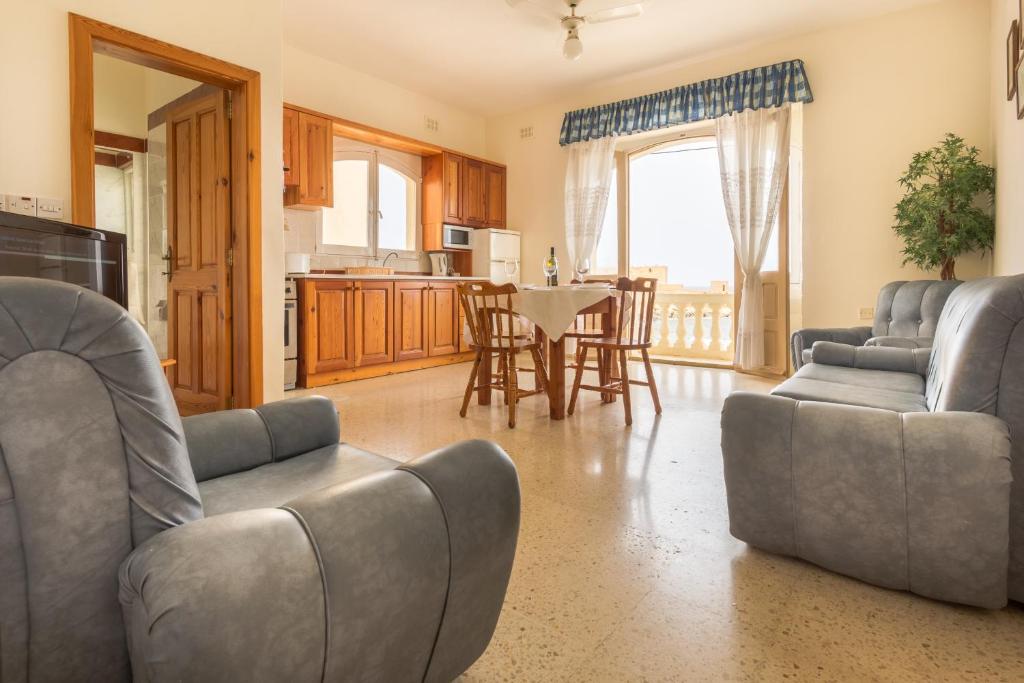 Kuchyň nebo kuchyňský kout v ubytování Horizon Apartments Gozo