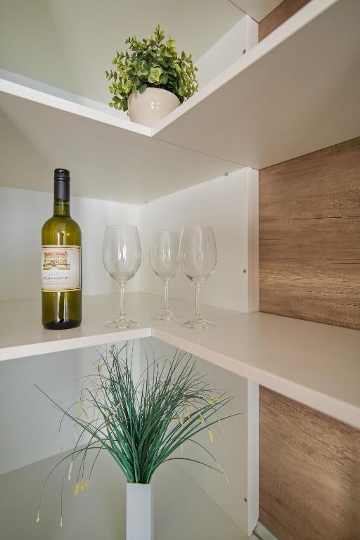 Nápoje v ubytování Stodolní Apartment