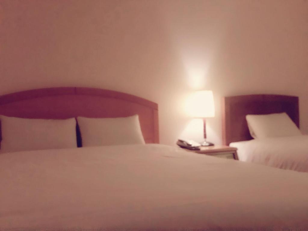 Postel nebo postele na pokoji v ubytování Daedong Hotel