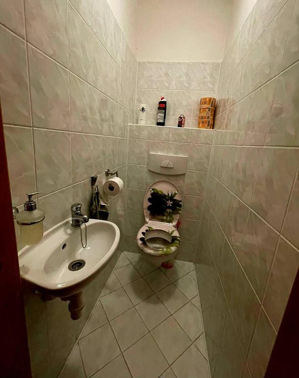 Koupelna v ubytování Ubytování na Křížovce