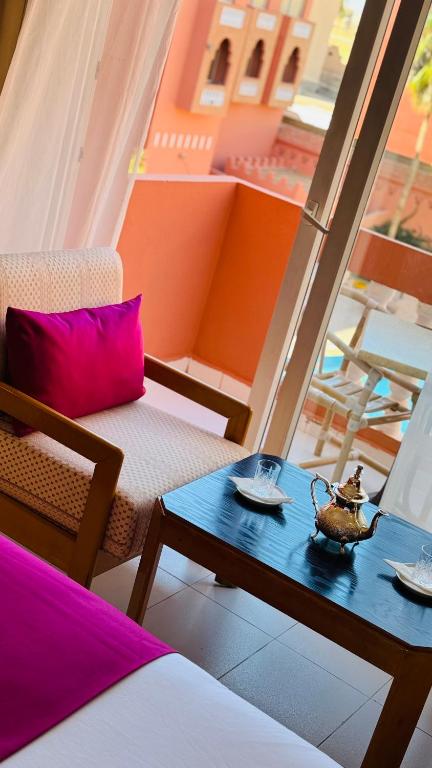 Χώρος καθιστικού στο Hotel Idou Tiznit