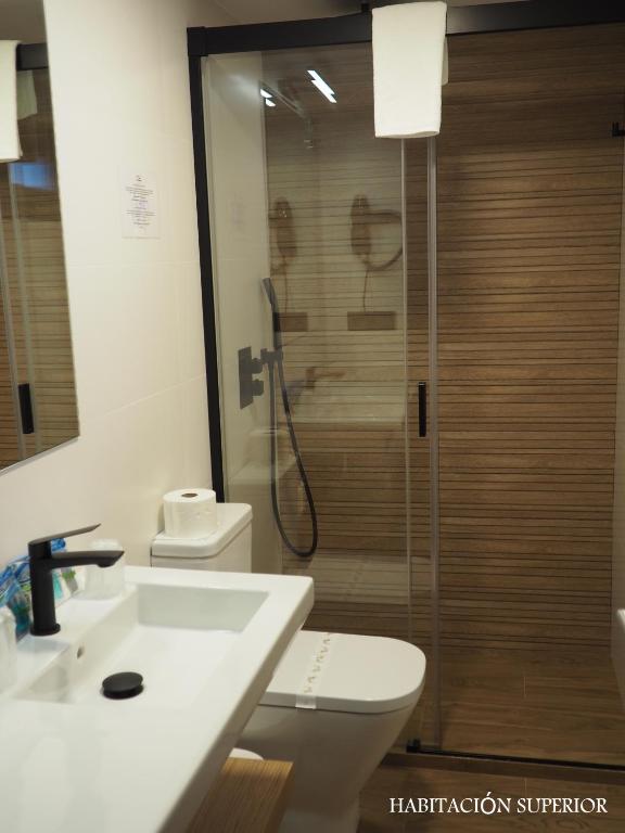 Koupelna v ubytování Hotel Junquera