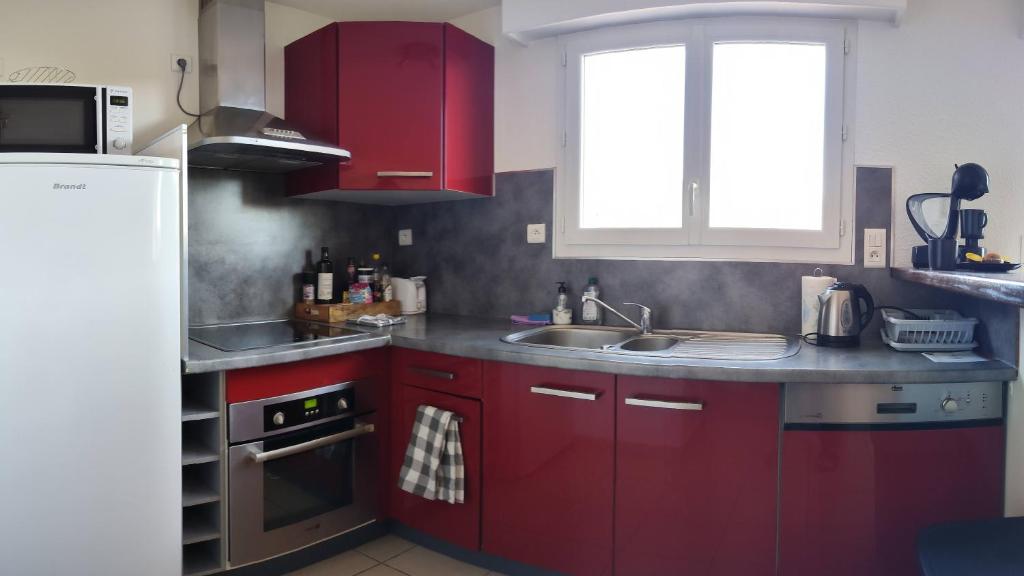 Kuchyňa alebo kuchynka v ubytovaní Appartement avec une belle vue sur Palalda