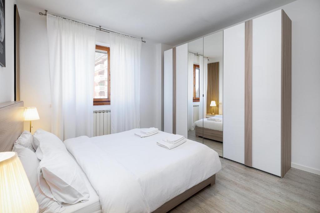 Postel nebo postele na pokoji v ubytování Apartment Forum