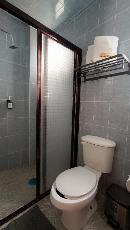 Koupelna v ubytování Hotel Real Campestre Tepetoci