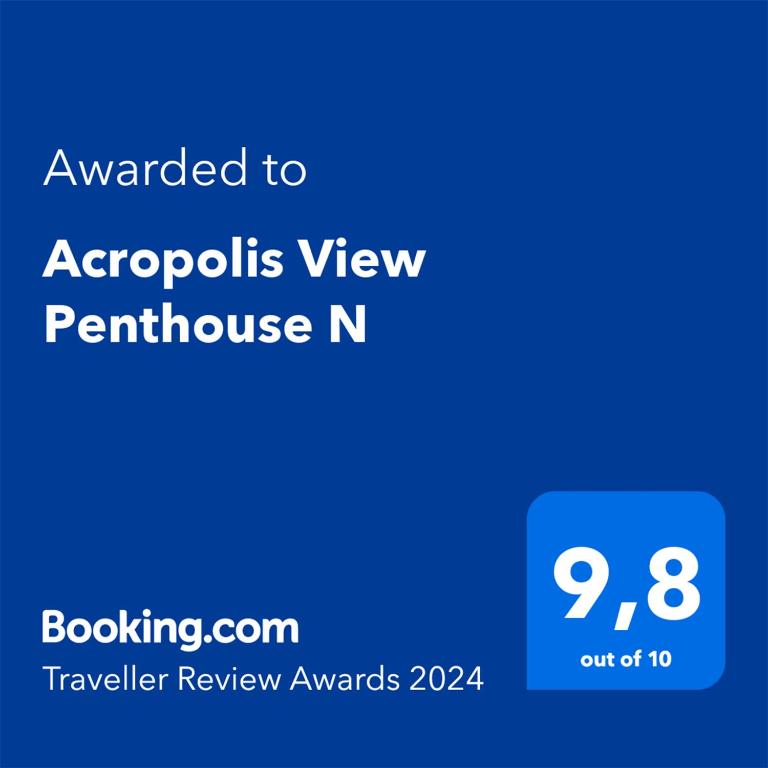 Certifikát, ocenenie alebo iný dokument vystavený v ubytovaní Acropolis View Penthouse N
