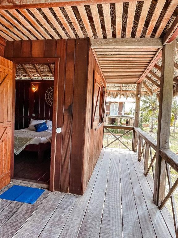 Postel nebo postele na pokoji v ubytování Atins Beach Chalés