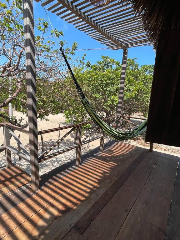 Balkón nebo terasa v ubytování Atins Beach Chalés