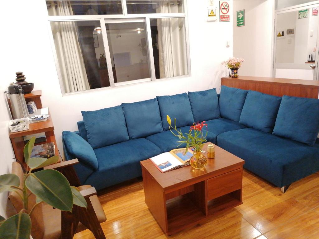 Posezení v ubytování El Ave Azul Boutique Hotel Cusco