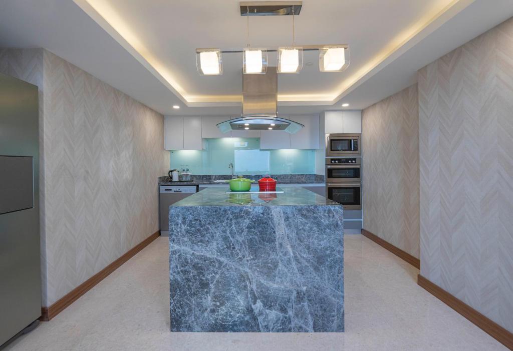 Kuchyň nebo kuchyňský kout v ubytování Hyatt Regency Galleria Residence Dubai