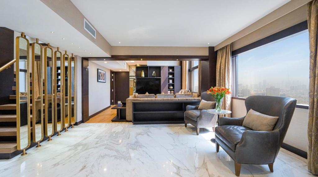 Posezení v ubytování Hyatt Regency Galleria Residence Dubai